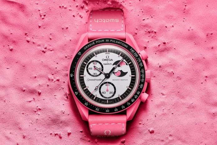 時計 Swatch x OMEGA MISSION PINK MOONPHASE MISSION TO THE PINK MOONPHASE - Bioceramic MoonSwatch Collection