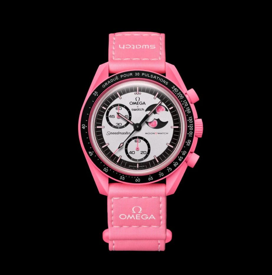 新品SWATCH OMEGA BIOCERAMIC MOONPHASE PINK Introducing the Bioceramic MoonSwatch MISSION TO THE PINK