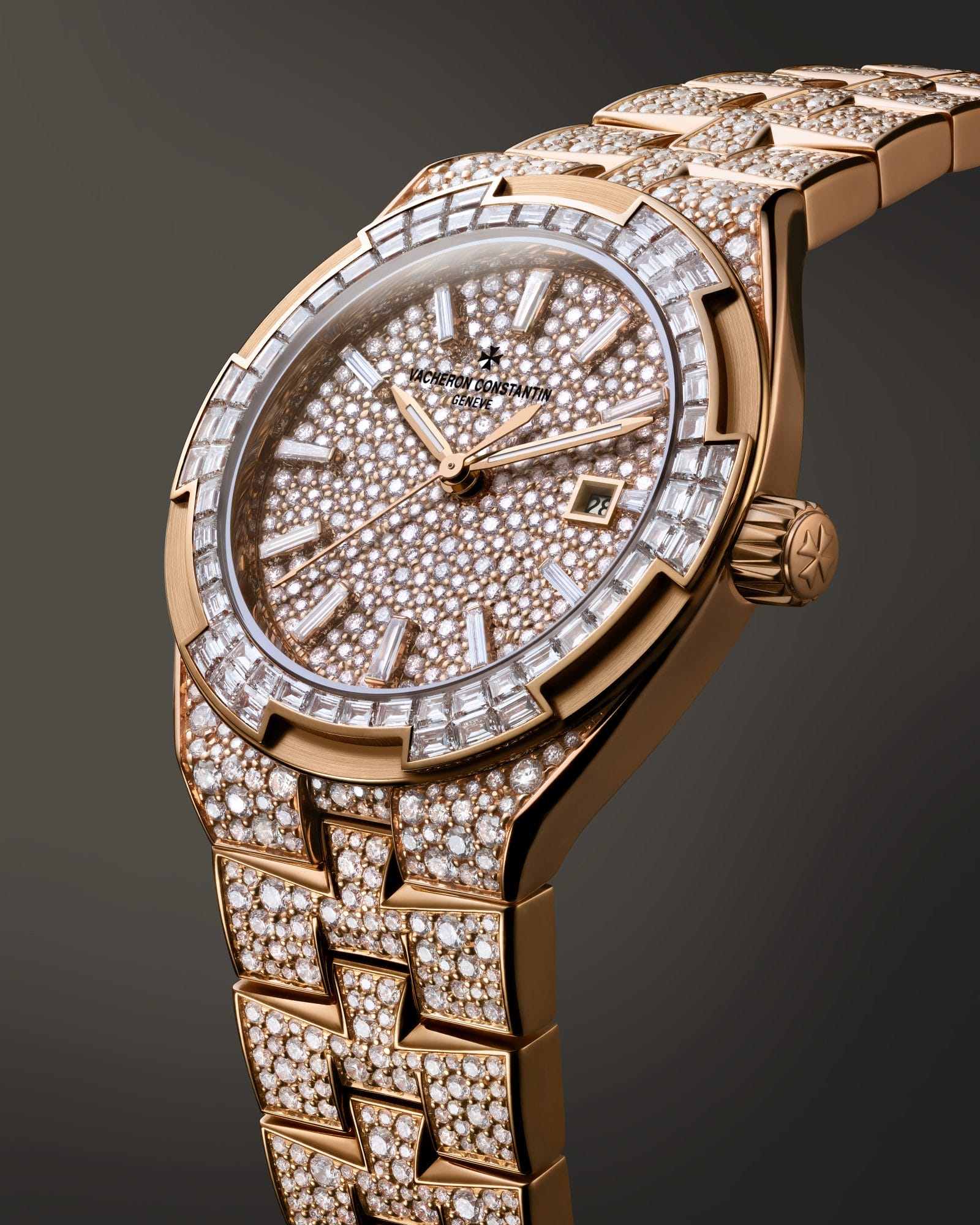 Pink gold Overseas on wrist