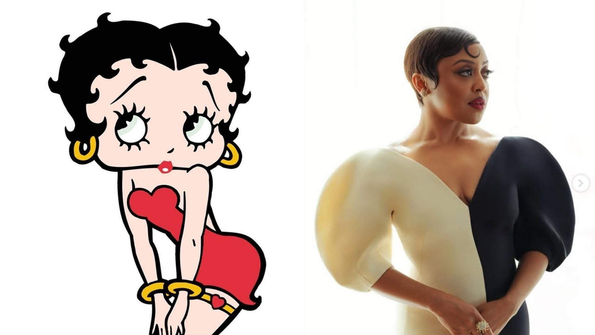 Quinta and Betty Boop side by side