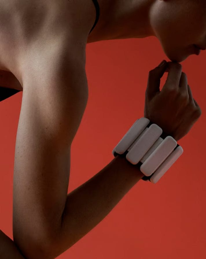 Dior Haute Wellness elastic resistance bands in blue and ivory with cannage detail